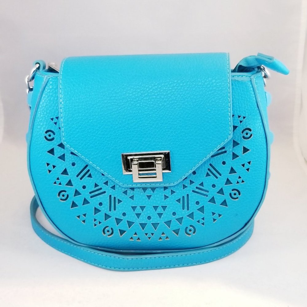 Teal shoulder strap bag
